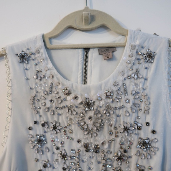 Ecoté Jasmina Velvet Embellished Mini Shift Dress - Picture 6 of 8